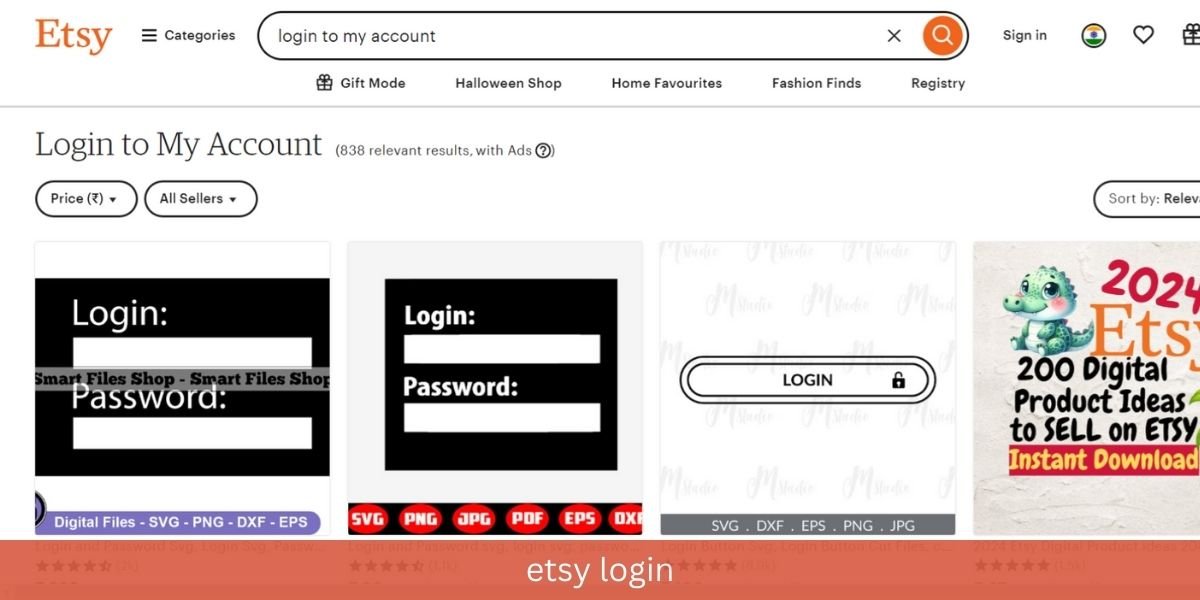 etsy login